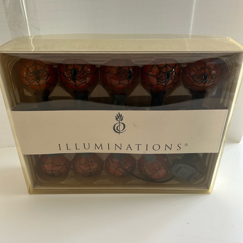 VINTAGE Halloween Orange Globe Lights from Illuminations - Picture 2 of 2